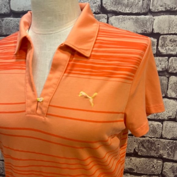 Puma Peach Short Sleeve Polo Size Medium - Picture 3 of 8
